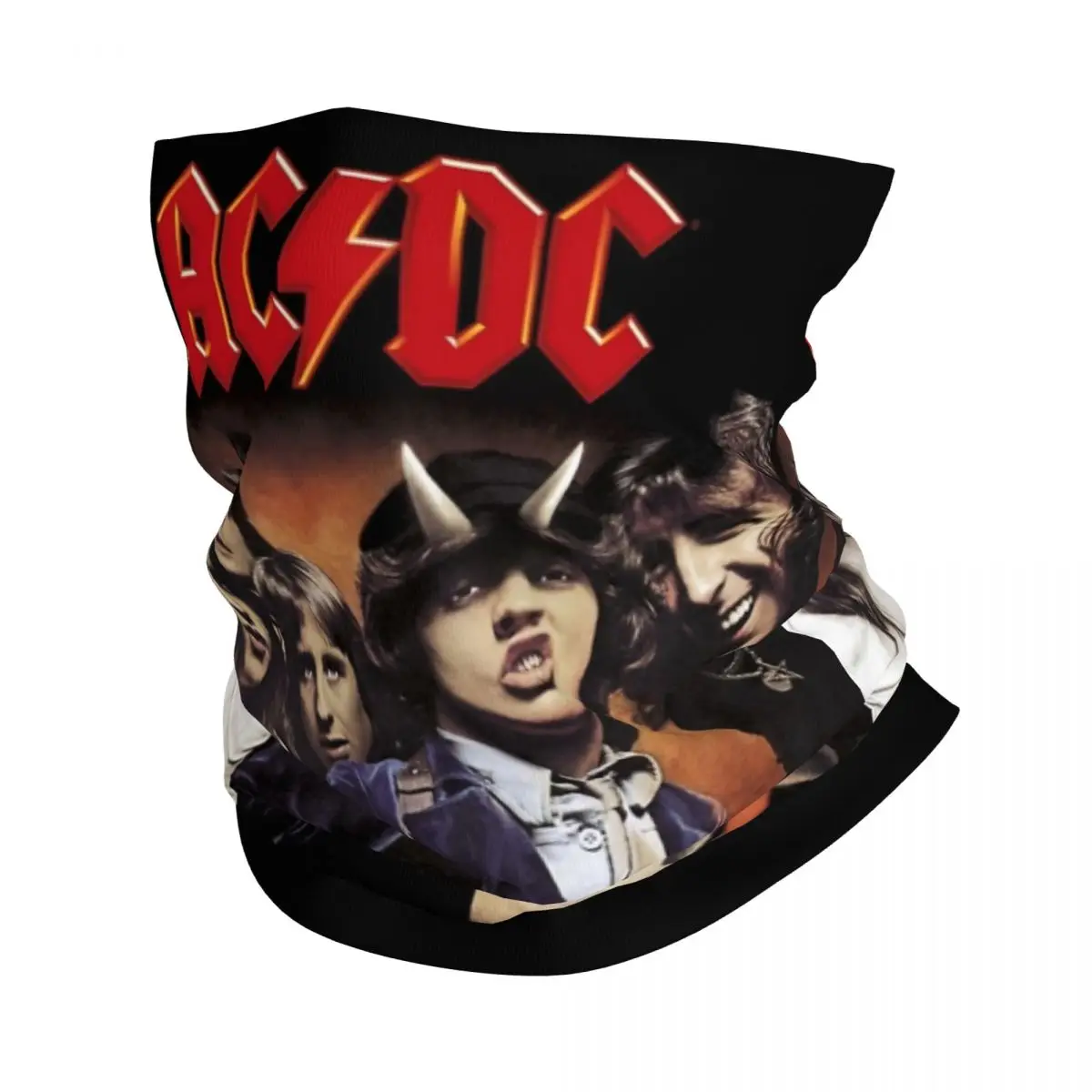 

AC DC Band Rock Legends Mask Scarf Merch Neck Gaiter Bandana Summer Riding Balaclavas Unisex Windproof