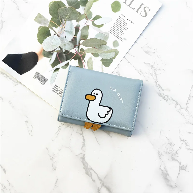 Kawaii Cartoon Duck Pattern Short Wallet, Trifold Coin Purse, Casual Credit Card  Case - Temu United Arab Emirates