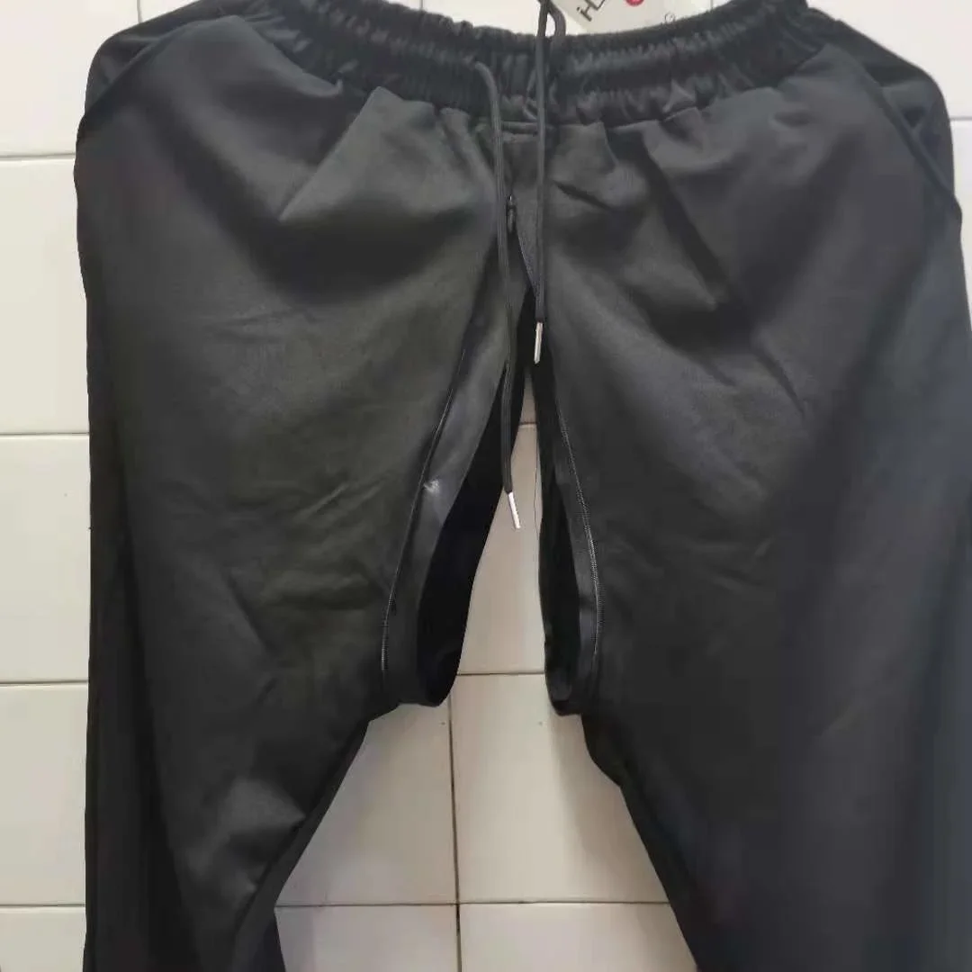 Winter Men Invisible Zipper Open Crotch Pants Sports Casual Black Plus Size Loose Trousers Couples Outdoor Trousers 5