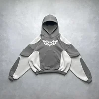 2024 High Street Trend Vintage Alphabet Embroidery Hoodie for Men Y2k Goth Harajuku Fashion Coat Couple Casual Loose Sweatshirt - Image 6