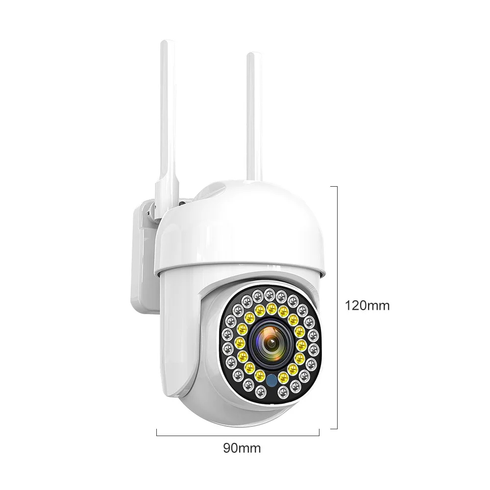 2Mp 1080P V380 App Full Color Dual Light Source Wireless Ptz Ip Camera Auto Tracking Allarme Di Sicurezza Baby Monitor