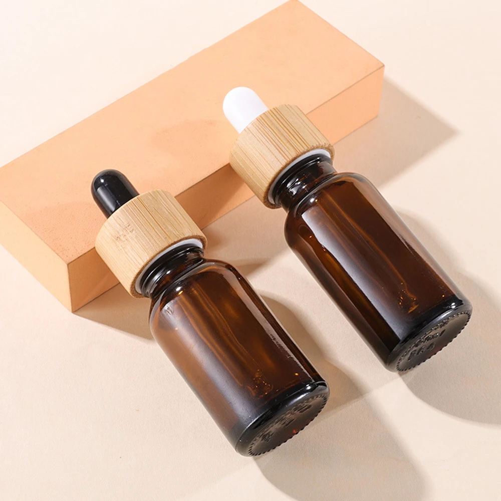 Empty 30ml Amber Glass Dropper Bottles with Glass Eye Dropper Pipette 6pcs