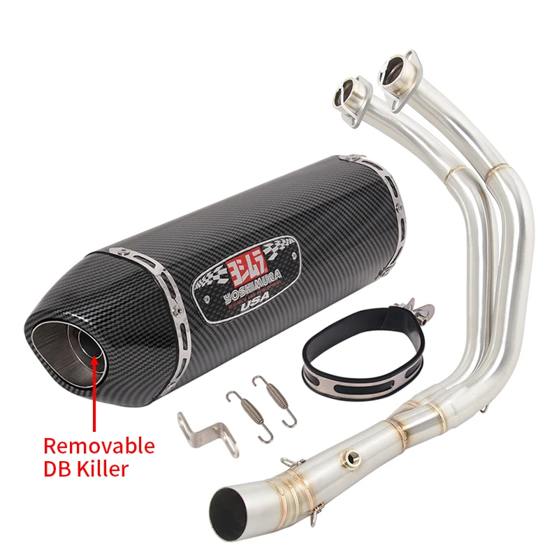 Motorcycle Yoshimura Exhaust For YAMAHA MT07 FZ07 R7 XSR700 2014 2016 - 2020 Full System Escape Modify Muffler Front Link Pipe - Image 6