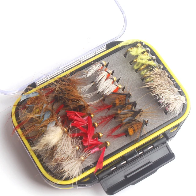 64pcs Fly Fishing Flies Fly Fish Lure Kit Fly Fishing Gear Biomimetic  Insect Lures with Fly Box - AliExpress