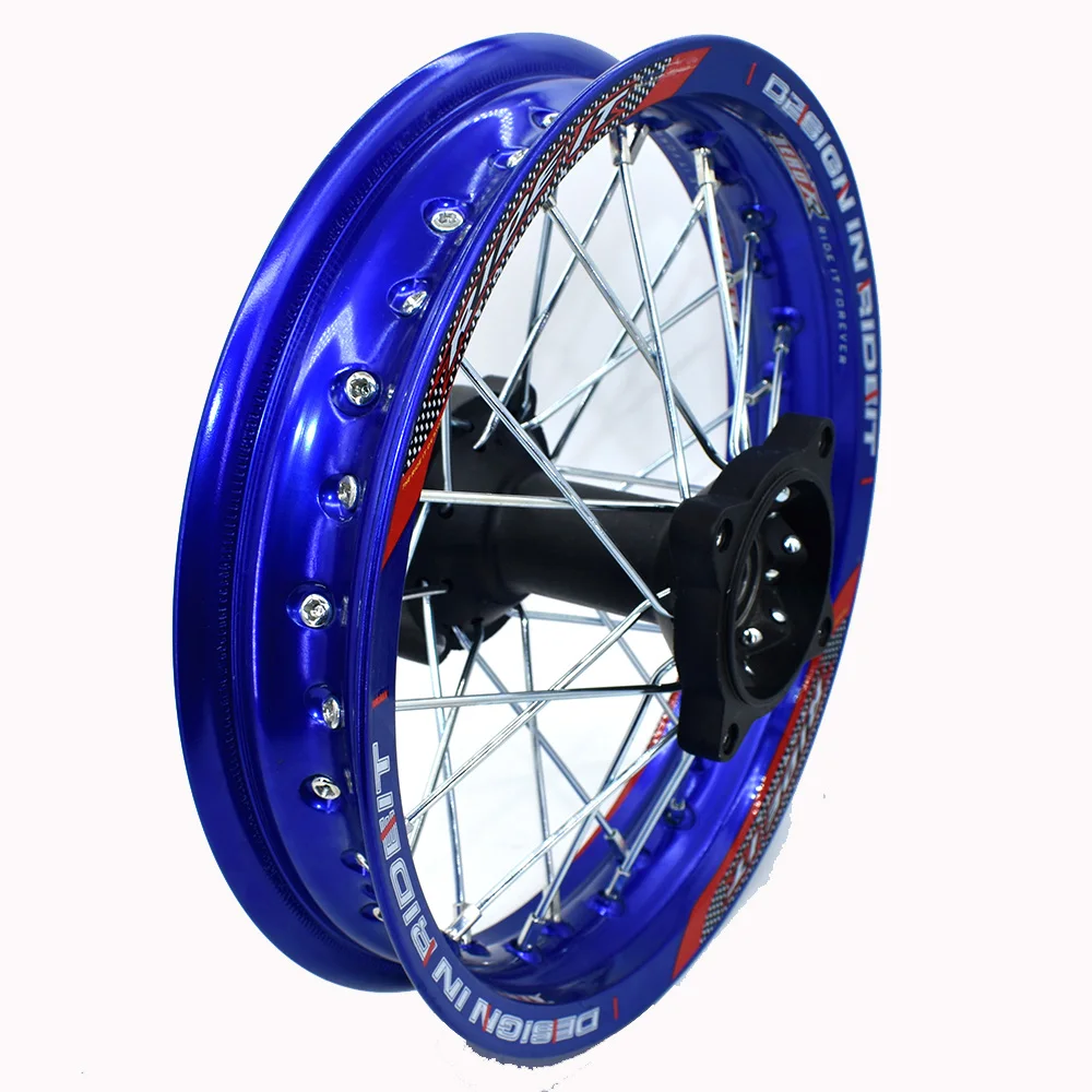 Pit Bike Rims 1.85x12 inch Racing dirt bike rim for CRF Kayo BSE Apollo 12inch Rear Wheels spare parts fit 80/100-12 Tyre