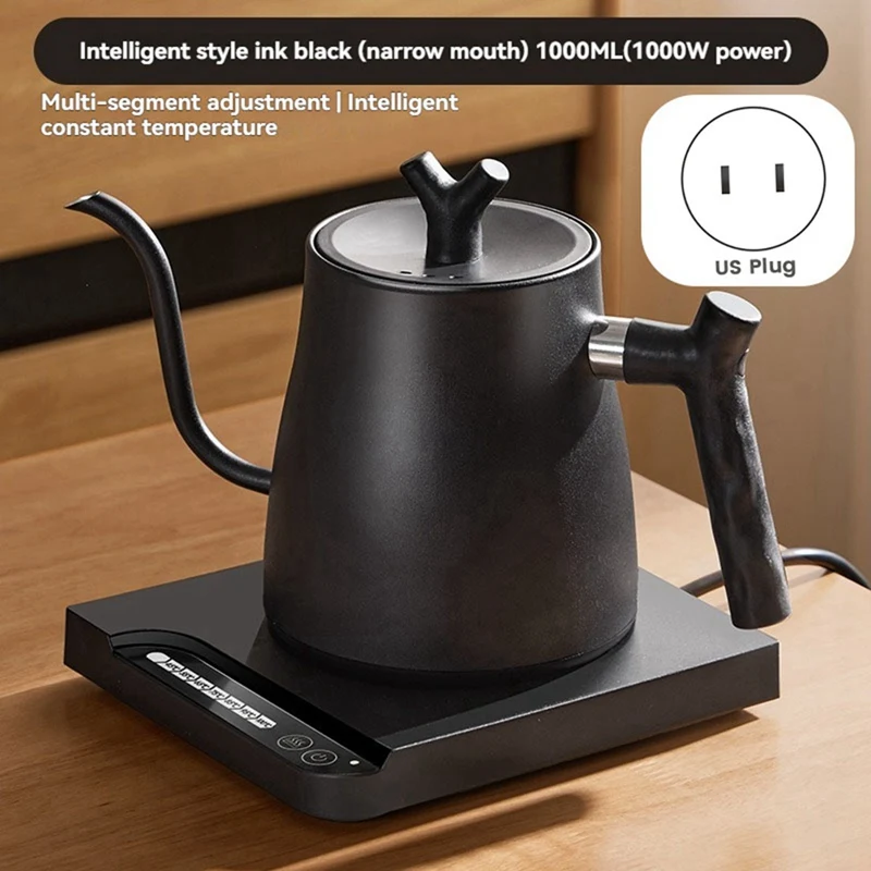 1000Ml Fast Heating Water Pot 304 Stainless Steel Electric Water Kettle & Coffee Kettle Automatic Power Off
