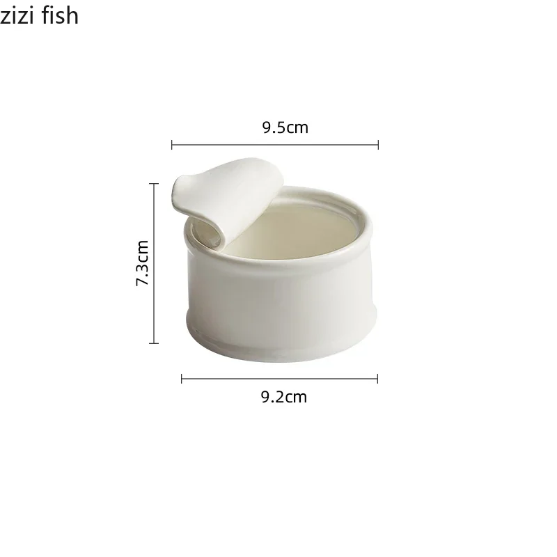 Canned Shape Ceramic Pudding Dessert Bowl Specialty Sauce Bowls Soup Basins Home Kitchen Solid Color Cutlery Bread Dessert Plate ceramic tableware