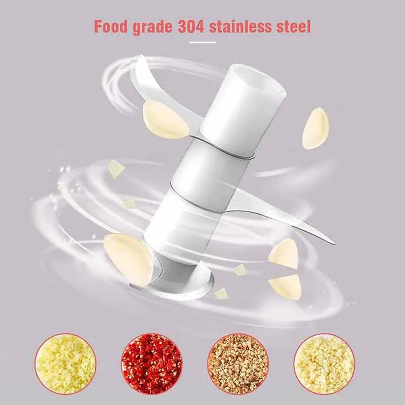 Automatic Electric Garlic Crusher Speedy Blender Usb Portable 250Ml Garlic Chopper Mini Cordless Food Chopper For Home Use 3