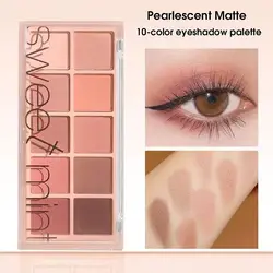 Sweet Mint 10 - Color Cool Tone Makeup Palette with Silky Matte and Glitter Finishes for Versatile Eye and Cheek Looks (03)