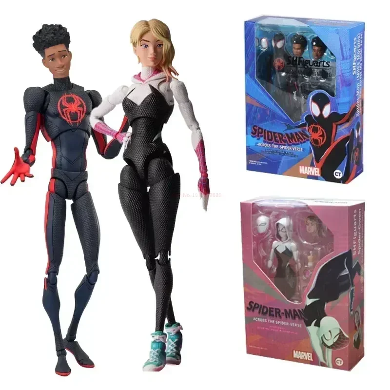 Shf Spider-Man Miles Morales Honduras Stacy Action Figure Spider-Man Attraverso Le Figure Spider-Verse Giocattoli Spiderman
