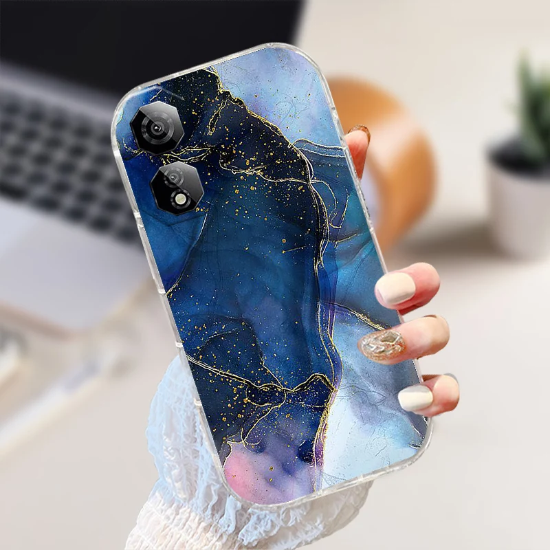 Shockproof Clear Silicone TPU Phone Case with Cute Animal Design