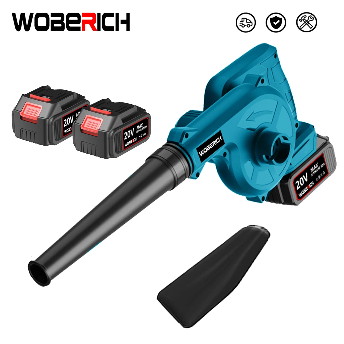 WOBERICH electric air blower cordless handheld 2 in 1 blowing suction leaf computer dust collector Makita 18V battery