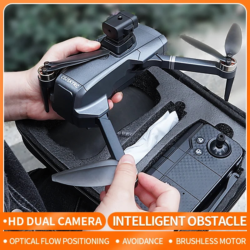 New Upgrade Drones 4K HD Dual Camera Led Optical Flow and Four Sides Obstacle Avoidance High Speed Brushless Motor RC Drone Toy