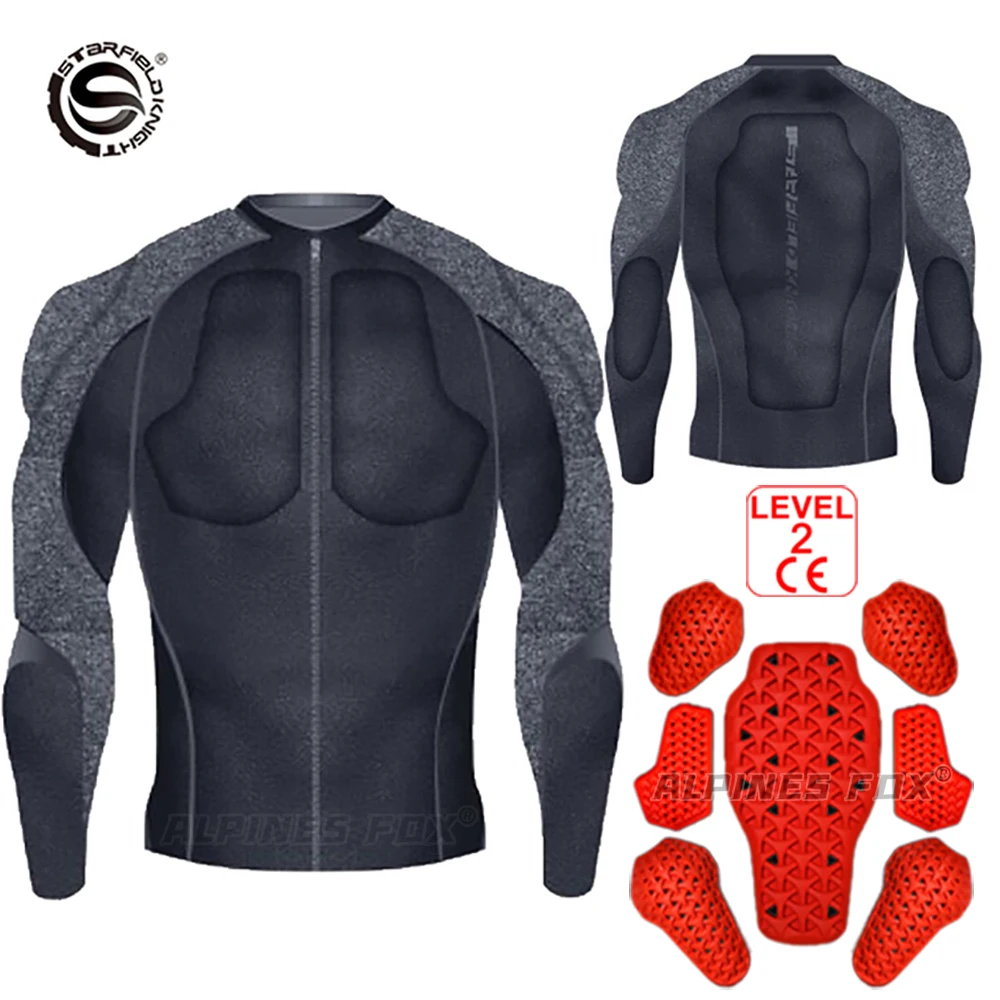 ボディグローブ　ライフジャケット　ブラック　SMサイズ　2点セット Summer Men Motorcycle Soft Armor Jacket CE level 2 Moto Body