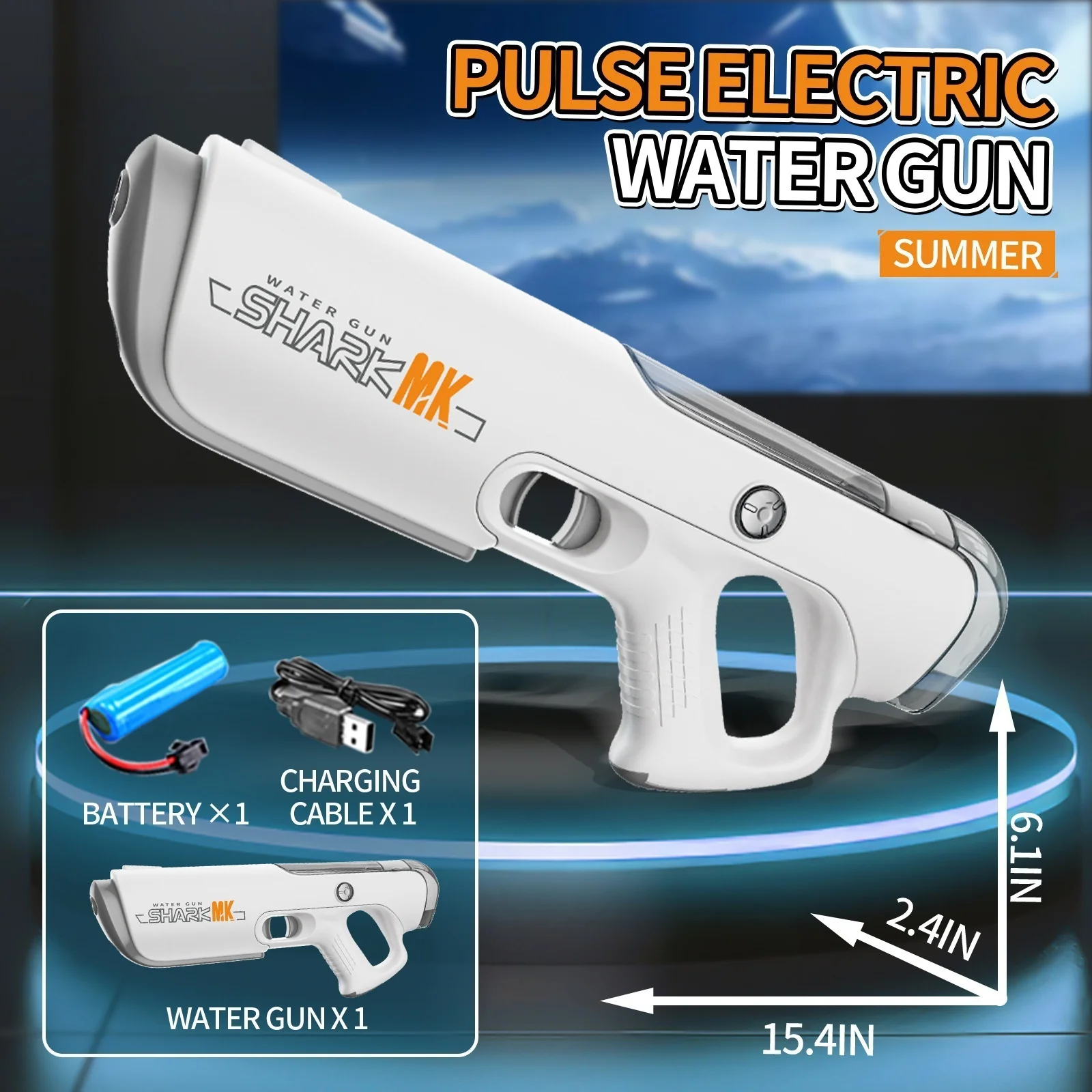 Electric Water Gun Automatic Water Absorption Continuous Shooting Toy Large Capacity Summer Outdoor Beach Party Gift