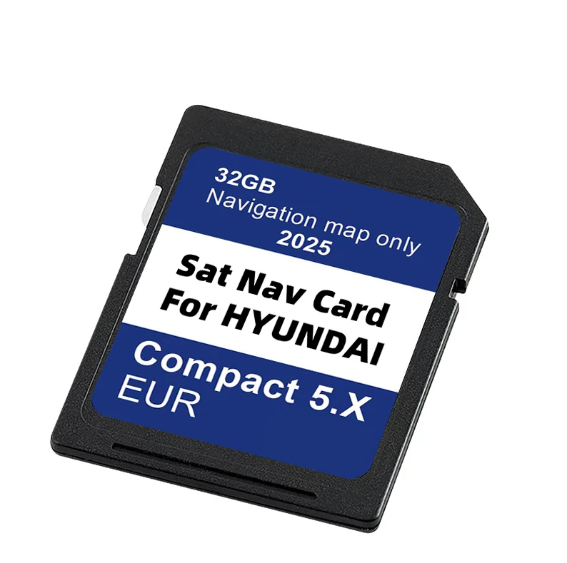 현대 i10/i20/i30/i40/Kona/Santa/Tucson Compact 5.X RUR 업데이트 2025 Sat Nav Map EU 32GB GPS 용 네비게이션 GEN5 SD 카드