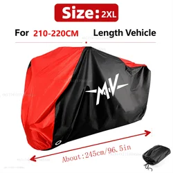 Waterproof Dustproof UV Protection Motorcycle Cover (2XL)