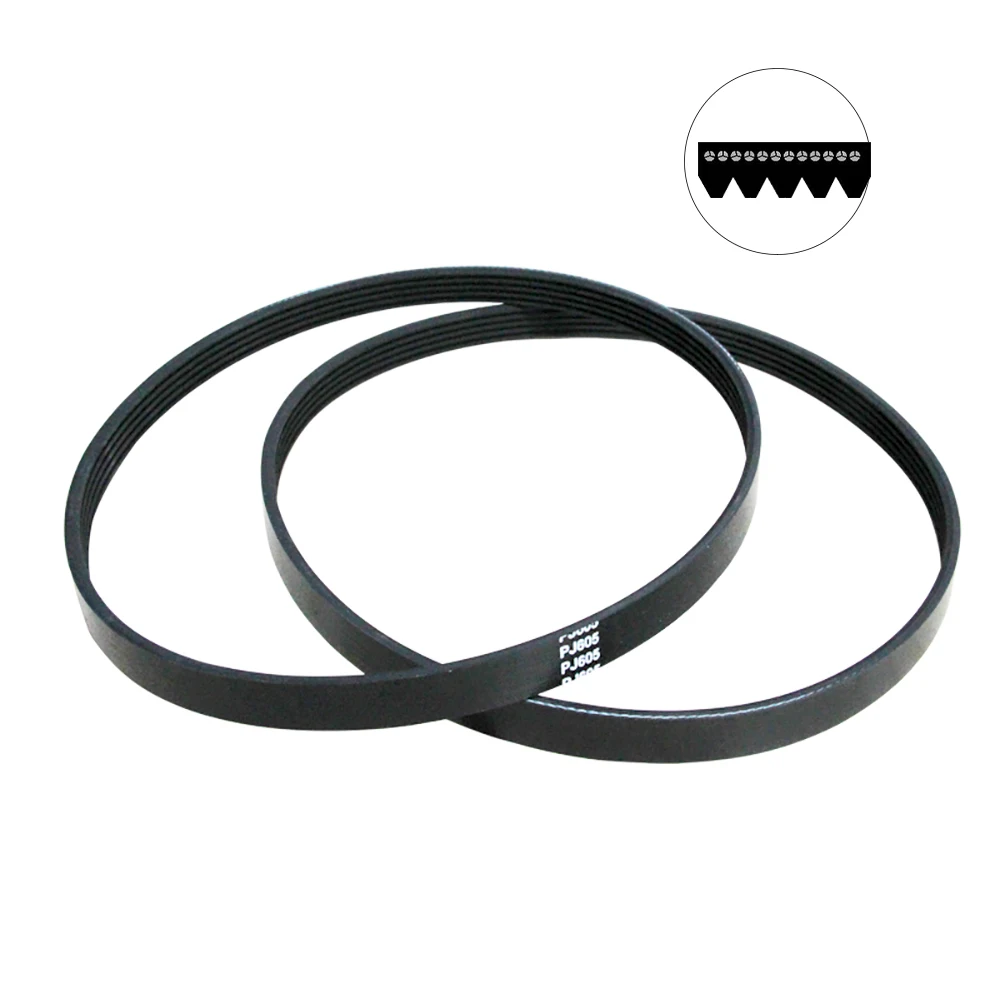 2 Pieces Rubber Drive Belt 5PJ605 PJ 605 238J 5 Ribs VBelt Replacement