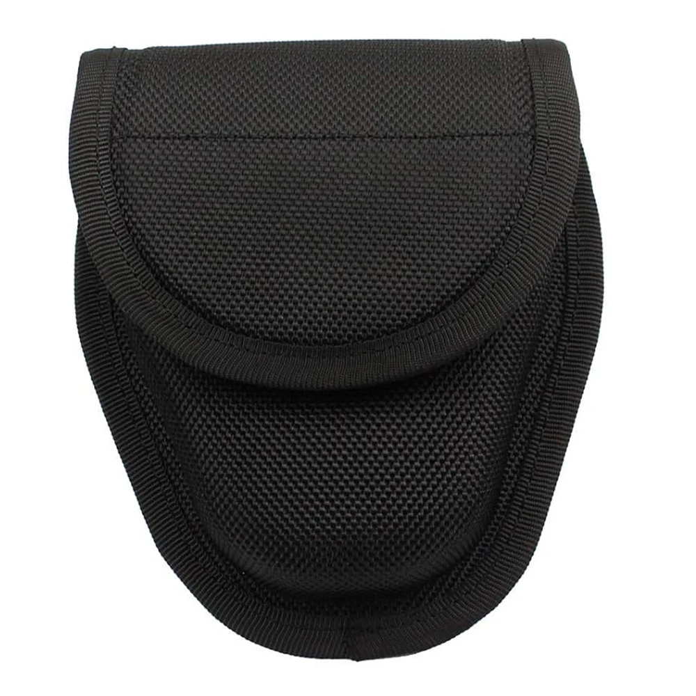Tactical Handcuff Case for Duty Belt,1680D Nylon/Leather-like, Rotatable & Layered Security Holster (9 Styles), Cuff Case Pouch