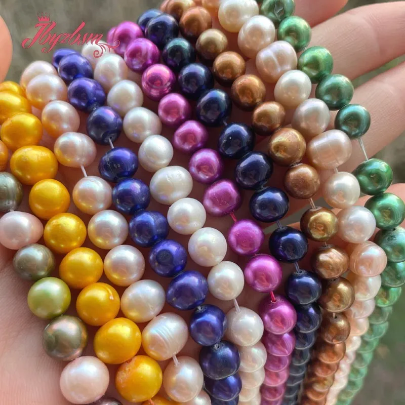 Natural Freshwater Pearls Beads Punch Loose Beads Handmake DIY for Jewelry  Making DIY Women Necklace Bracelet 4-5 mm Color Pink 14 inches