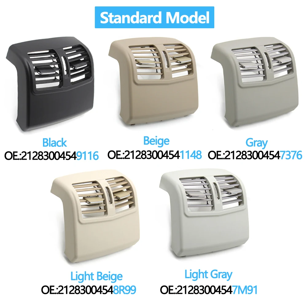 메르세데스 벤츠 W212 E 클래스 E200 E260 E280 E300 E320 E350 E400용 모델 B 후방 에어컨 AC 벤트 그릴 외부 커버