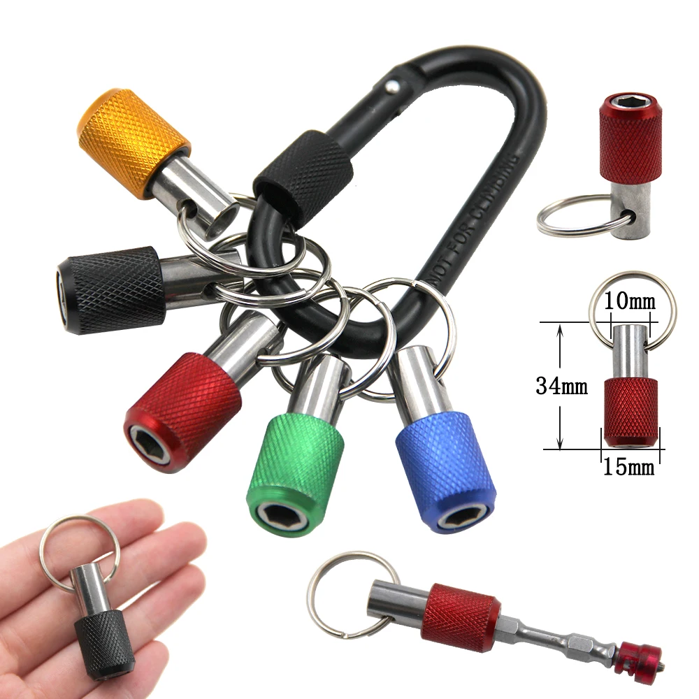 

Aluminum Keychain Rods Mountaineering Buckle Self-Locking Batch Sleeve Extension Rod Set Extended Hexagonal Quick Change Rods