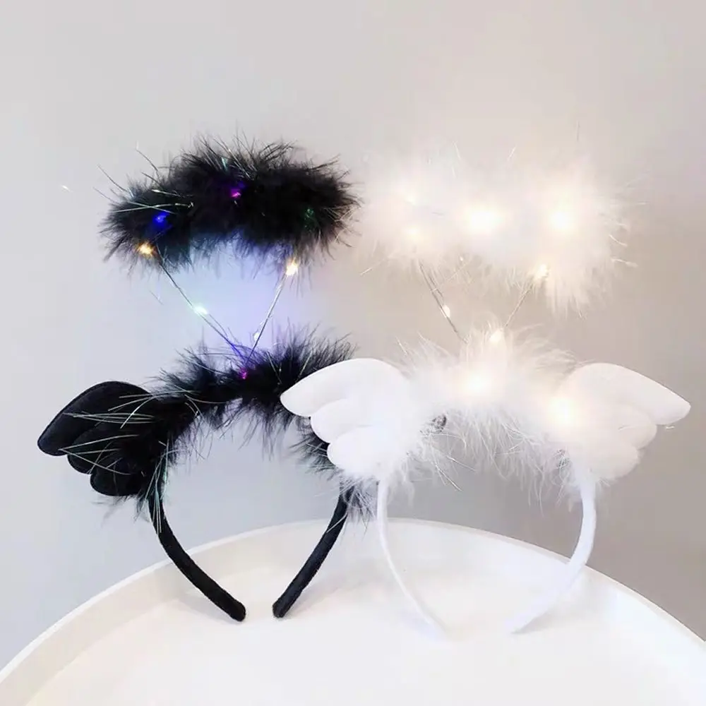 

Hair Band Bachelorette Party Accessories Dance Show Props Lolita Glowing Hair Hoop Devil Hair Hoop Angel Hair Hoop Photo Props