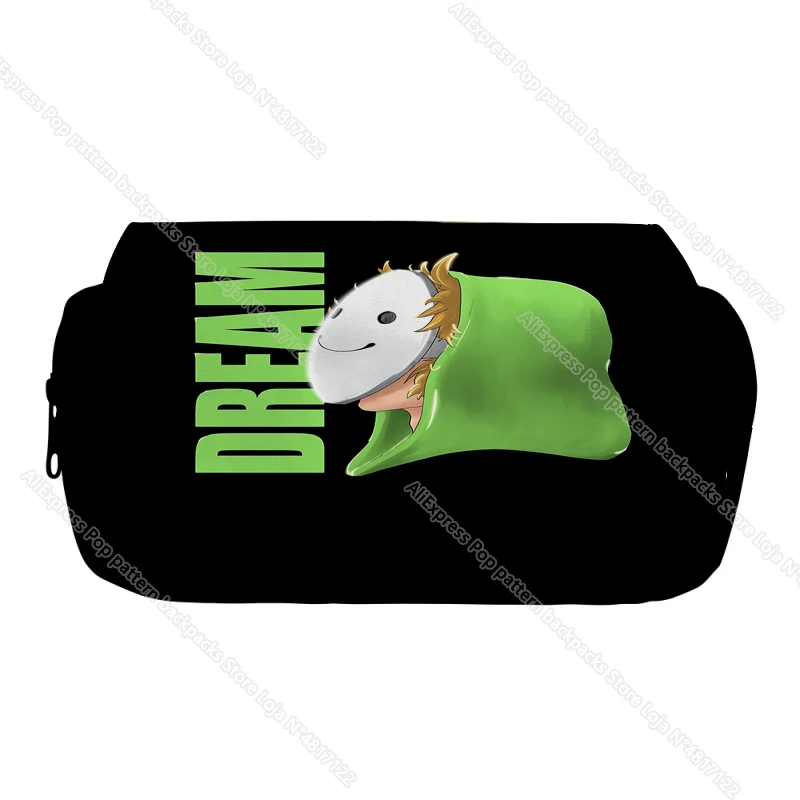 Dream Merch Pencil Bag Case Smile Merch Pen Holder Dream Smp Organizer Pouch School Office Stationery Supplies Students Gifts