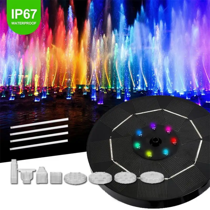 

Solar Water Fountain Pool Pond Waterfall Garden Decoration Buildings Outdoor Bird Bath For Solarna Panel Powered Water Pump