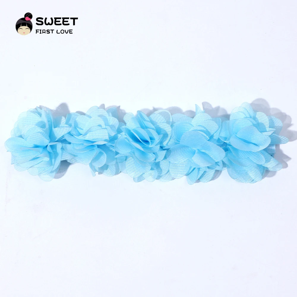 Pink Baby Flower Headband - Handmade Chiffon Hair Accessory for Newborns and Toddlers