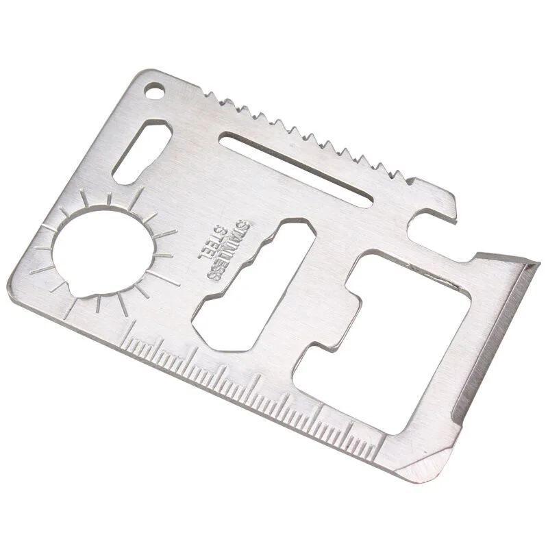 Pocket Tool Credit Card 11 In 1 Portable Outdoor Camping Survival Multi-Tool Tourism Equipment All In One hunting tool