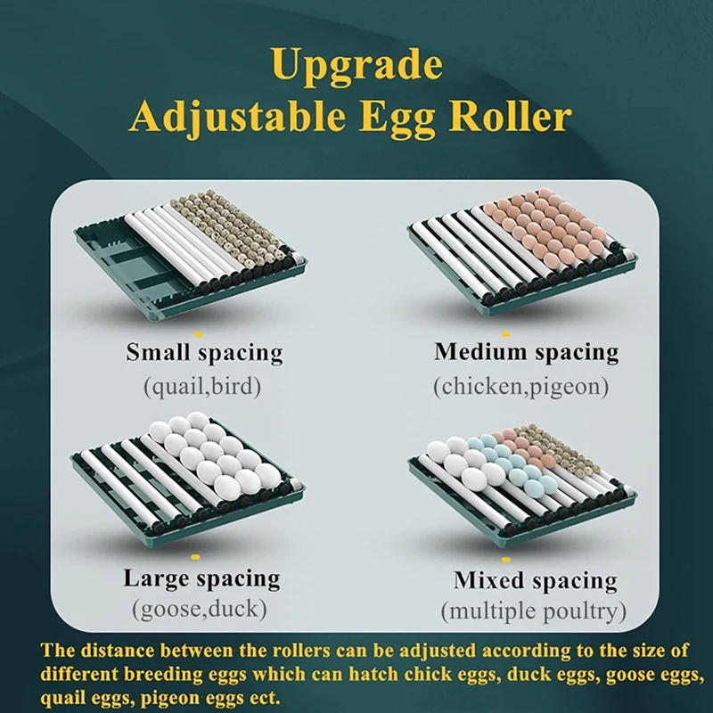 A88X Automatic Intelligent Hatching Machine Automatic Egg Incubator 15 Eggs With Turner Candler Temperature Control