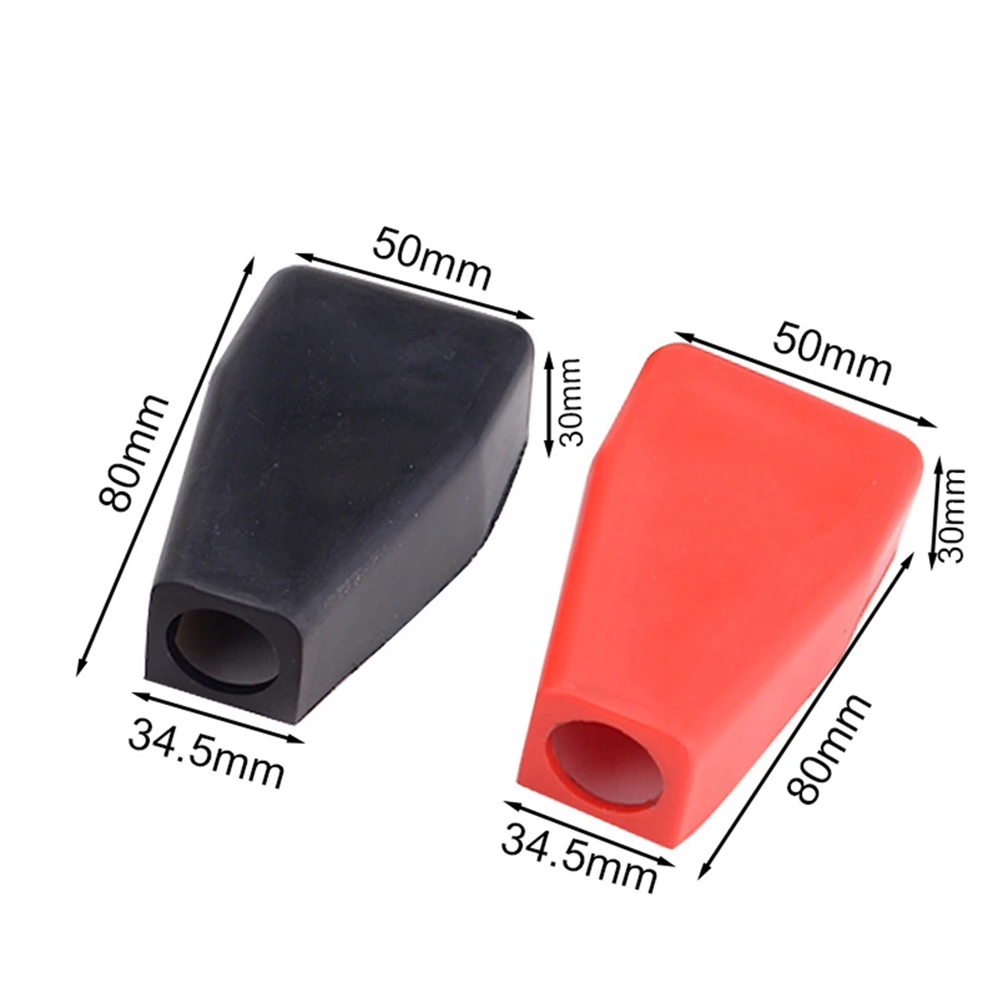 2pcs Car Battery Terminal Covers Cap Insulating Dust Protector Negative Positive Battery Insulating Covers Car Accessories