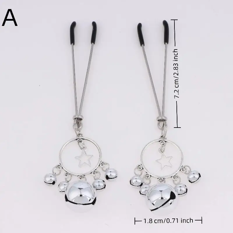 1 Pairs Bell Milk Clip Breast Clip Female Clitoris Clip Couple Sex Toy Massage Stimulation Adult Nipple Training Tool