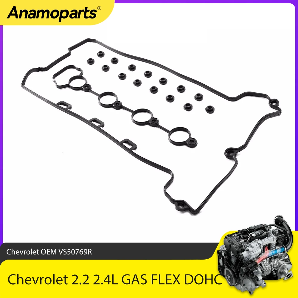 

Детали двигателя, Комплект прокладок крышки клапана, подходит для 2,2 2,4 л для Chevrolet 2006 л 2012 л l4 GAS FLEX DOHC-OEM VS50769R