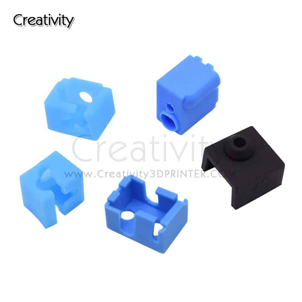 E3D V6 V5 열 블록 용 Slicone 양말 커버 CR10 Ender 3 가열 블록 용 화산 MK8 실리콘 양말 따뜻한 유지 커버
