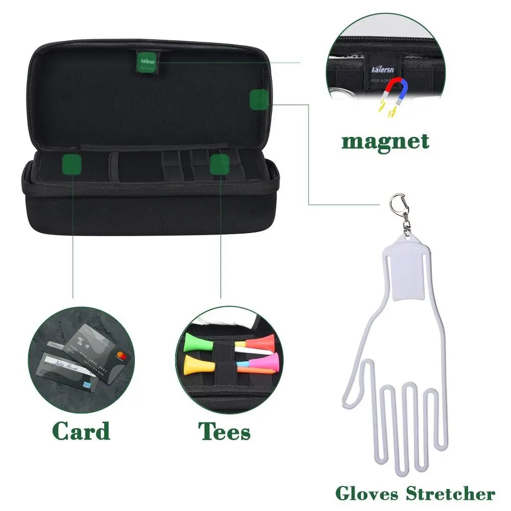 Description Picture 3 of itemGlove Holder Golf Ball Storage Box Shock Absorbant Waterproof Golf Bag Organizer Divot Tool Protect Case Golf Protective Box