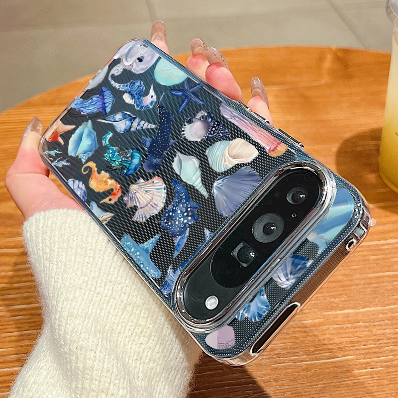 Jellyfish Turtle Ocean Print Shockproof Clear Phone Case