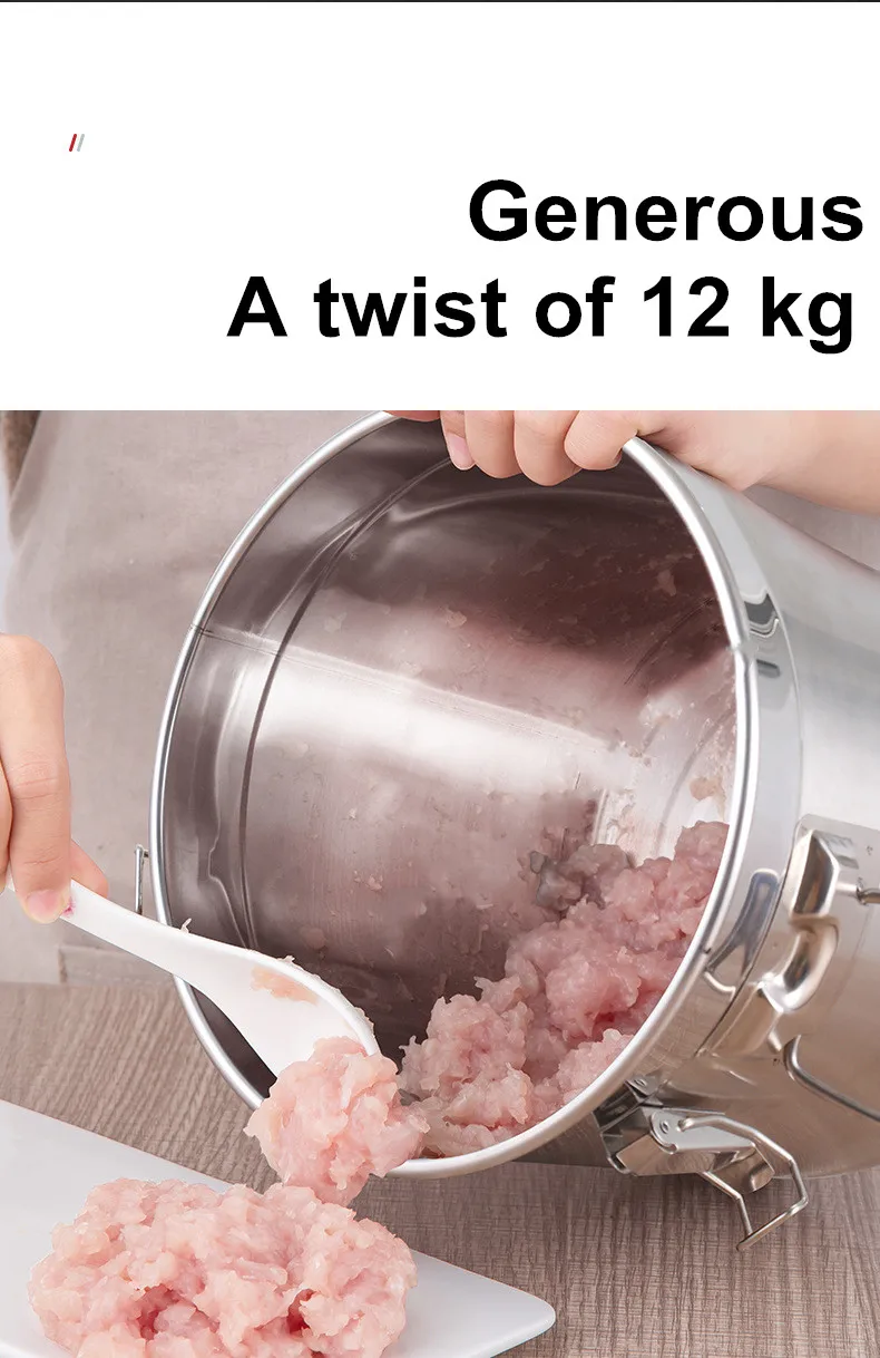 16l/20l Lebensmittel verarbeitung Fleischwolf elektrische Knoblauch maschine kommerzielle Fleischwolf große Kapazität und hohe Leistung Edelstahl – Detail 7