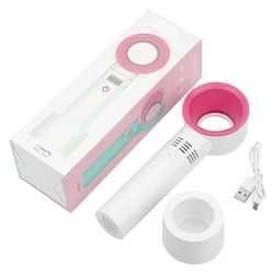 Rechargeable Bladeless Eyelash Dryer Fan and Beauty Makeup Tool (White)