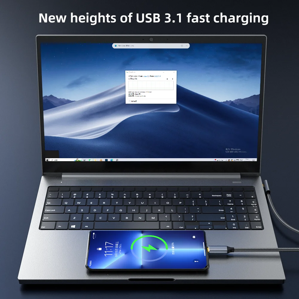 5A 100 واط USB C 3 Gen2 10Gbps كابل نوع C إلى C 4k...