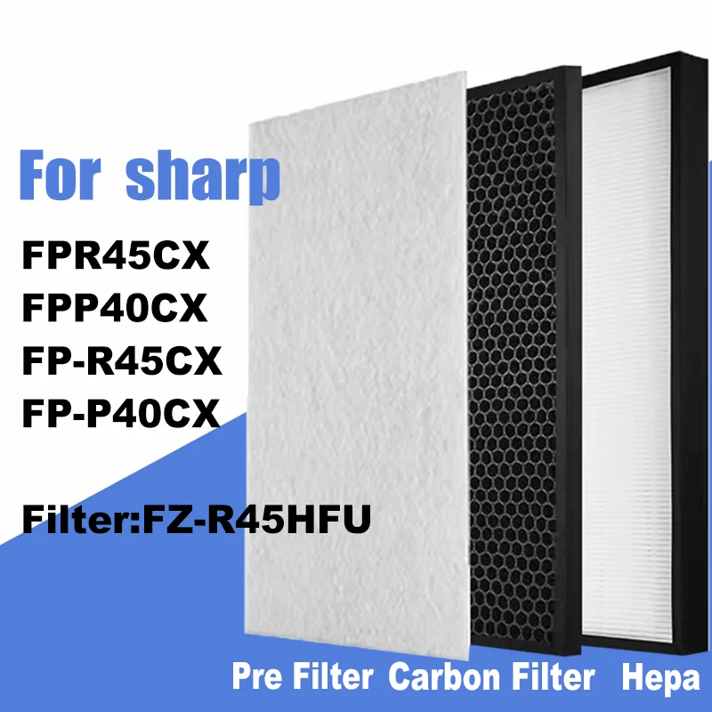 

FZ-R45HFU FZR45HFU Air Filter HEPA and Carbon filter for Sharp FPP40CX FP-P40CX FPR45CX FP-R45CX Air Purifier
