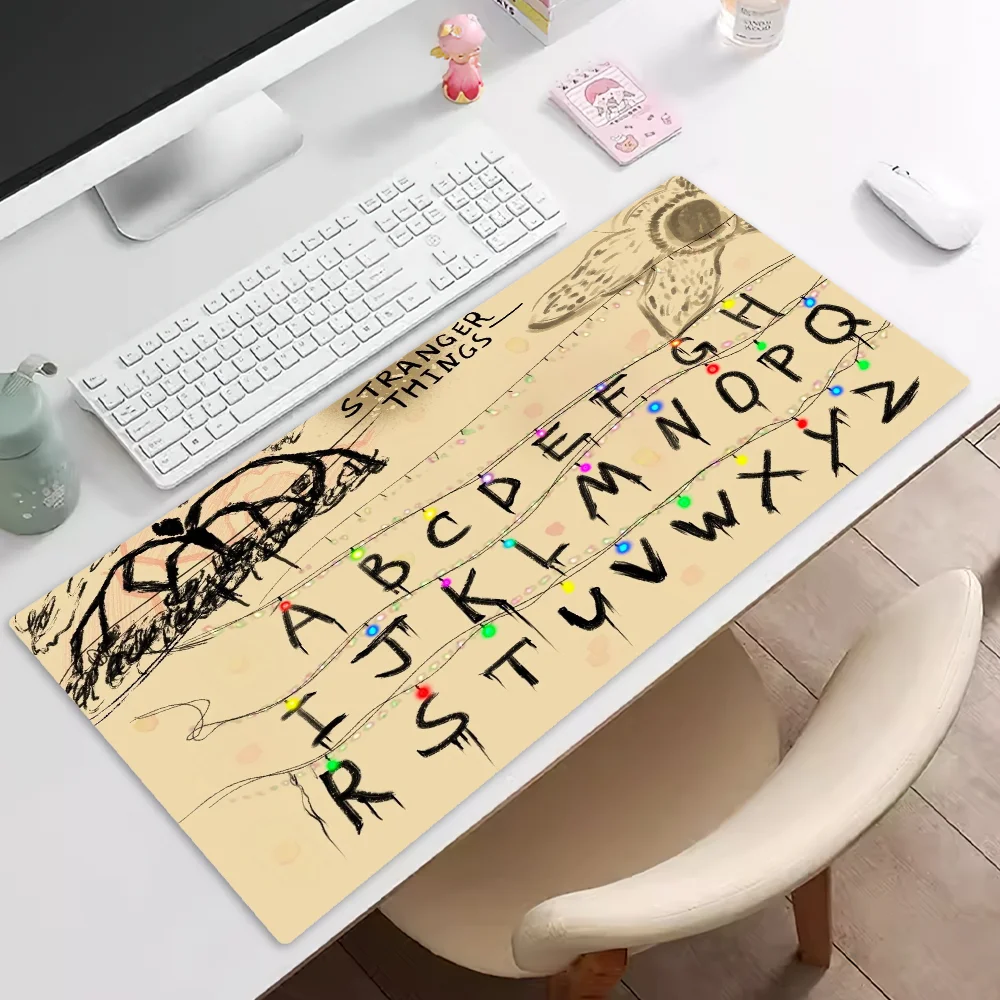 TV S-Stranger Things Mousepad Pad Rubber Table Mat Extended Gaming Lock Edge Keyboard Mat 6