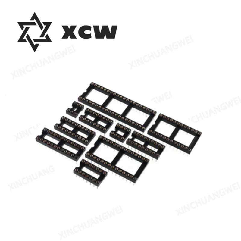 

10PCS IC socket Round Hole Connector DIP 6pin 8 14 16 18 20 24 28 40 pin Sockets DIP6 DIP8 DIP14 DIP16 DIP18 DIP20 DIP28 DIP40