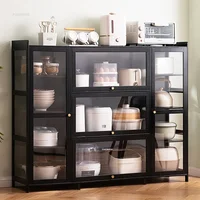 Nordic Minimalist Kitchen Cabinets Home Living Room Storage Cabinets Multi-layer Large Capacity Small Apartment Kitchen Cabinet 2
