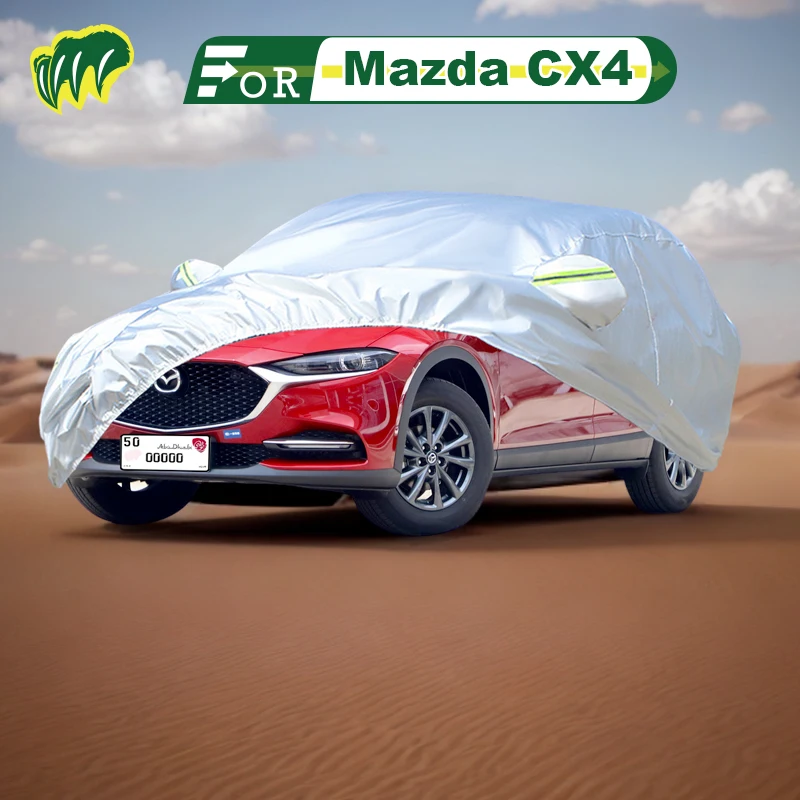 

For Mazda CX4 Hatchback Car Cover Waterproof Outdoor Cover Sun Rain Protection with Lock and Zipper Door