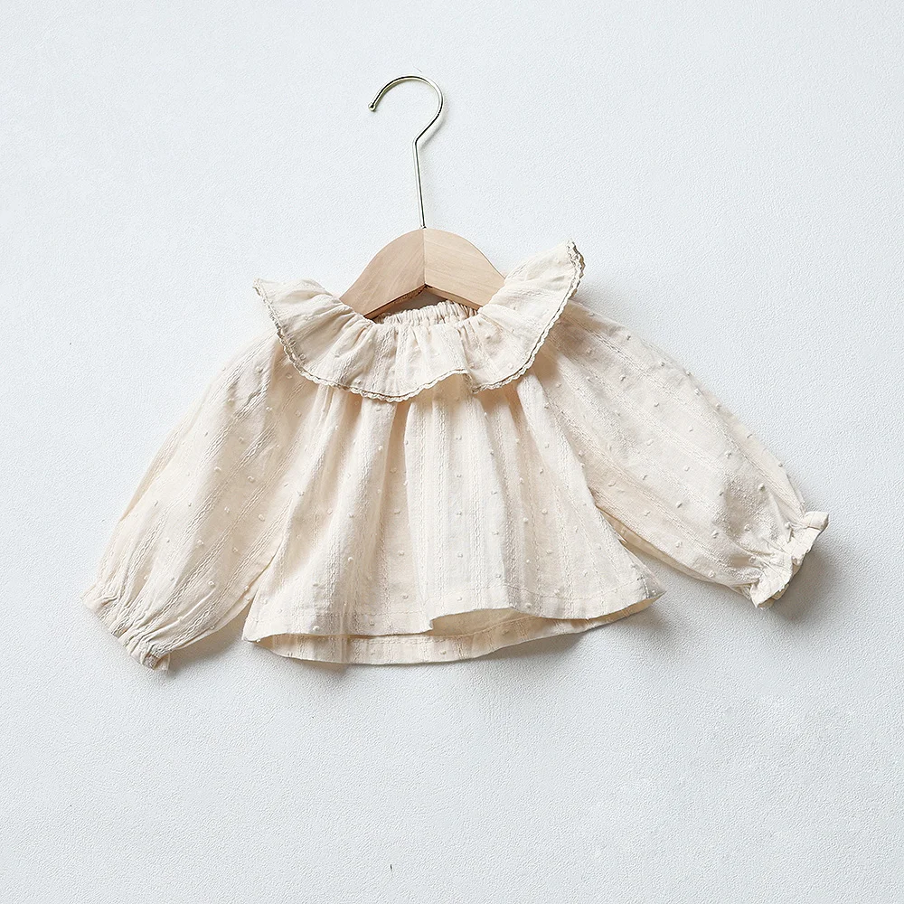 MILANCEL Baby Clothes Peter Pan Collar Girls Blouse Long Sleeve Baby Base Shirt Tops baby girl clothes,kids bottoming shirt