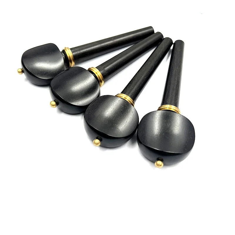 4pcs good cello Tuning Peg 4/4 cello pegs Indonesian A ebony Parts Fittings