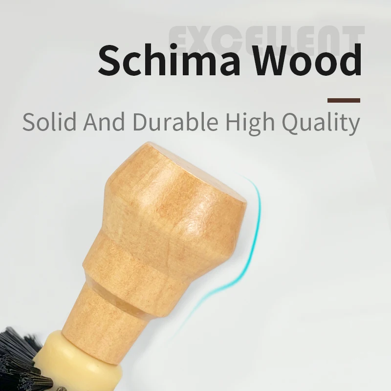 Coffee Cleaning Brush Espresso Portafilter Cleaning Brush For 51mm 54mm 58mm Wooden Handle Professional Barista Cleaning Tools