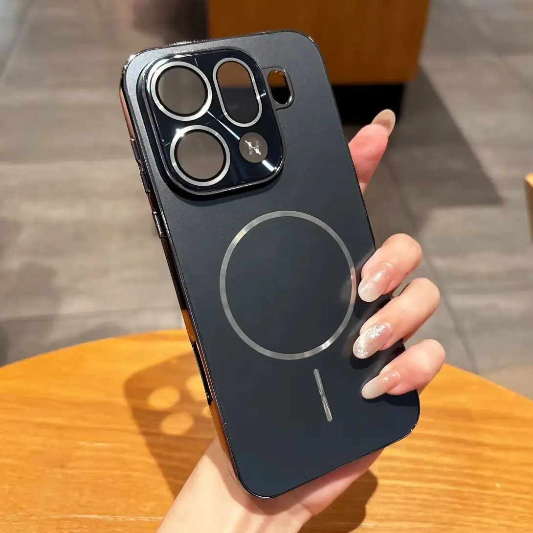 Enhanced Frosted Magnetic Phone Case with Shockproof Matte Finish